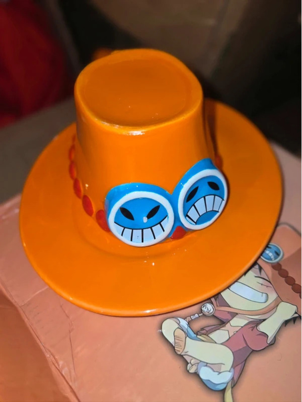 Anime mug hat cup with saucer
